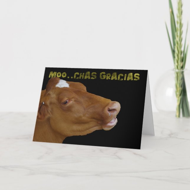gracias vaca de tarjetas (Anverso)