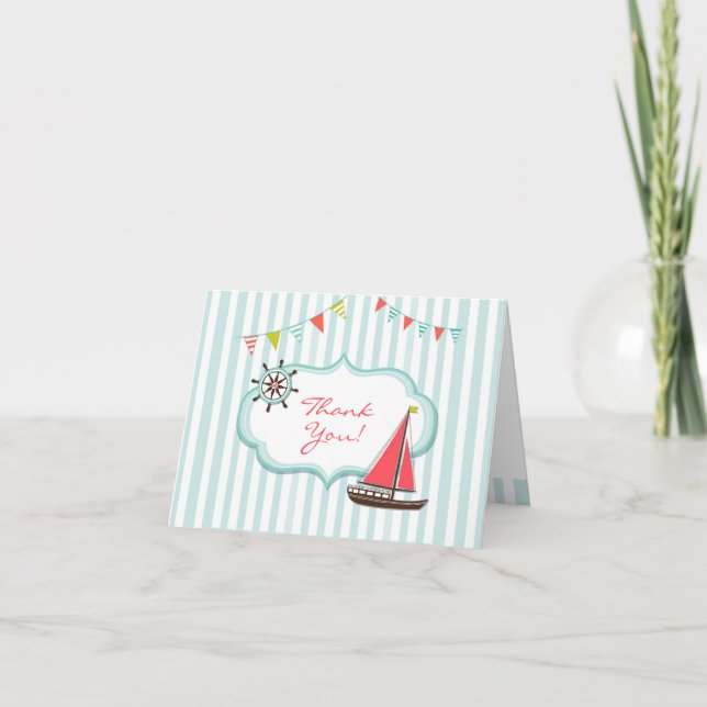 Gracias Vela Tarjeta Baby Shower plegada (Anverso)