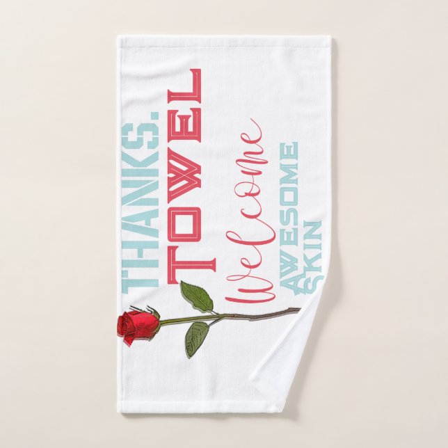 Gracias y toalla de bienvenida (Toalla de mano)