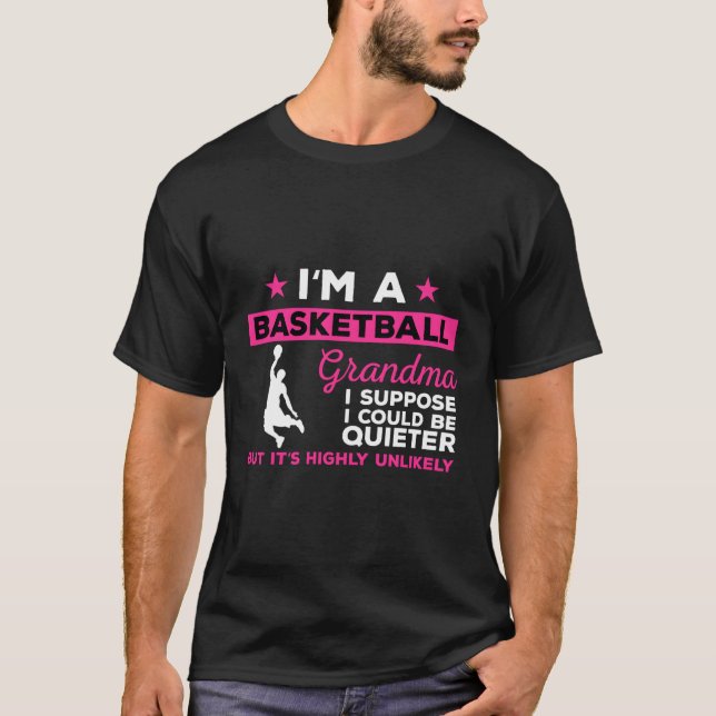 Graciosa abuela de baloncesto deporte camiseta de  (Anverso)