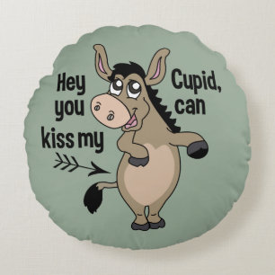 Graciosa almohada de lanzamiento de burro contra S