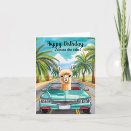 Graciosa Alpaca La Tarjeta De Cumpleaños De Las Pa