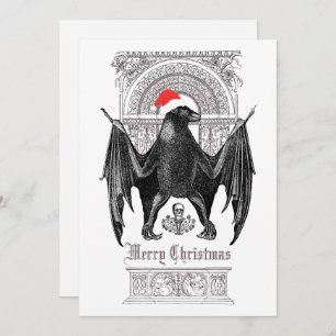Graciosa barba gótica Feliz Navidad Tarjeta de Nav