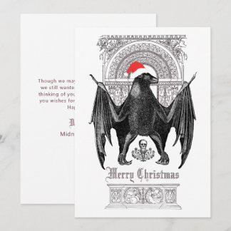 Graciosa barba gótica Feliz Navidad Tarjeta de Nav
