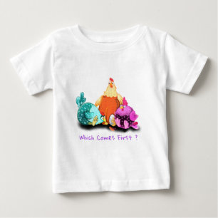 Graciosa Bebé Pollos De Camiseta Esperando Que El
