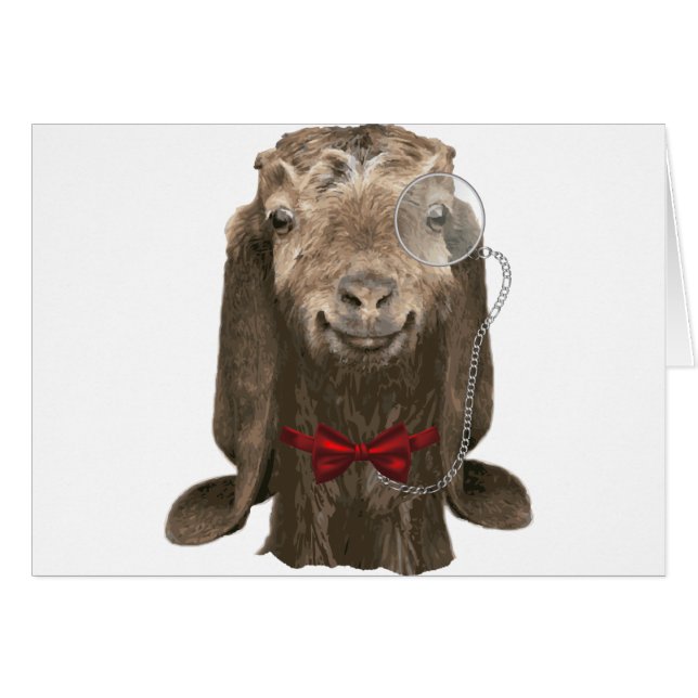 Graciosa Cabra Nubia Con Monocle (Anverso (Horizontal))