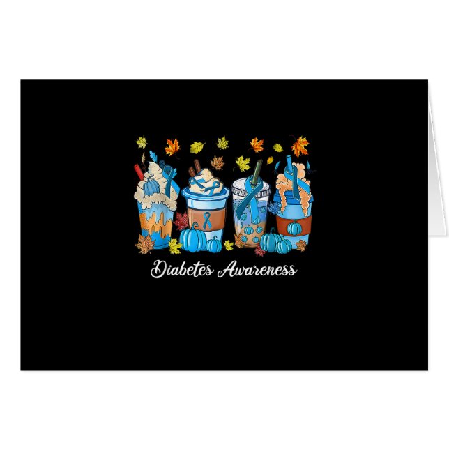 Graciosa caída café Latte Diabetes Sensibilización (Anverso (Horizontal))