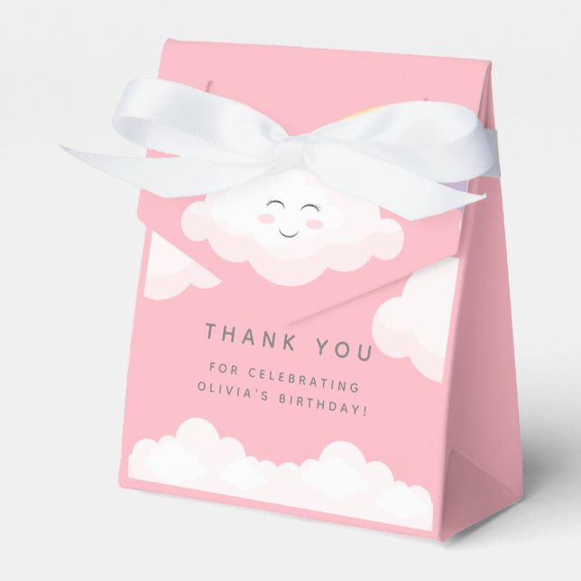 Graciosa caja de favoritos de cumpleaños arcoiris  (Front Side)