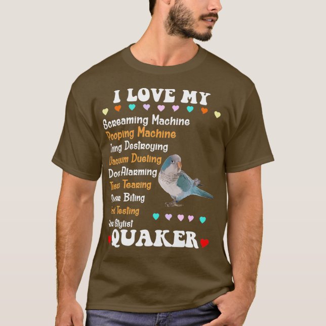 Graciosa Camisa Cuáquera Azul Amo Loro Quaker (Anverso)