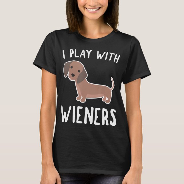 Graciosa Camisa Dachshund Que Juego Con El Amor De (Anverso)