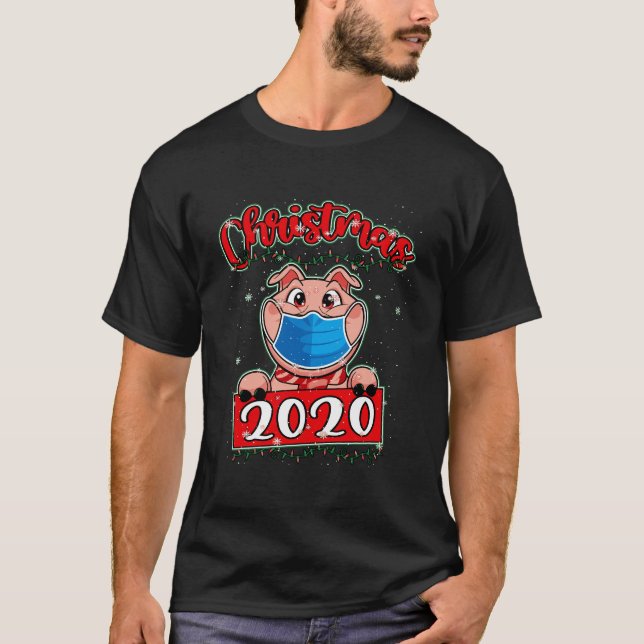 Graciosa Camisa De Cerdo Con Máscara De Cara 2020  (Anverso)