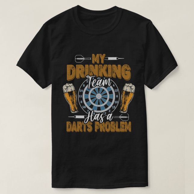 Graciosa Camisa De Dardos Mi Equipo De Bebidas Tie (Diseño del anverso)