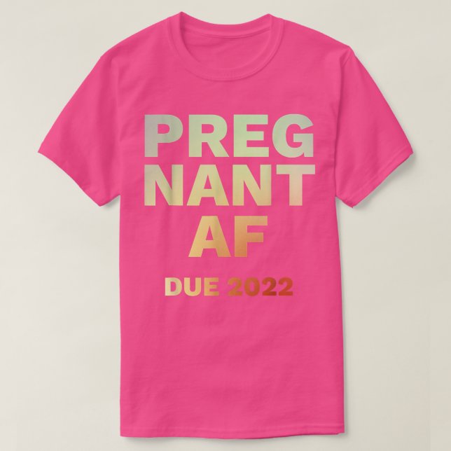 Graciosa Camisa De Invitación De Embarazo 2022 Par (Diseño del anverso)