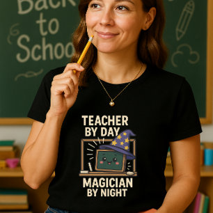 Graciosa Camisa De Maestra, Magicie Por Noche