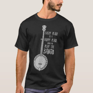 Graciosa camiseta Banjo - Rock Folk Bluegrass Newg
