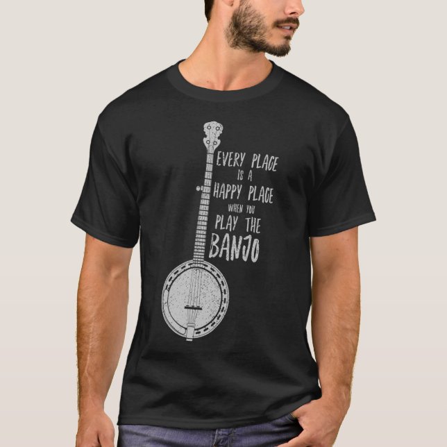 Graciosa camiseta Banjo - Rock Folk Bluegrass Newg (Anverso)