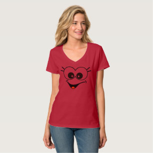 Graciosa camiseta con cara sonriente