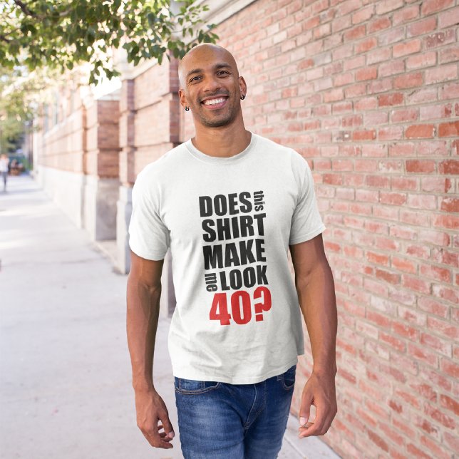 Graciosa camiseta con manga de cumpleaños 40 (Subido por el creador)
