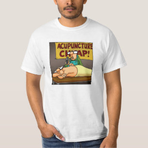Graciosa camiseta de acupuntura médica