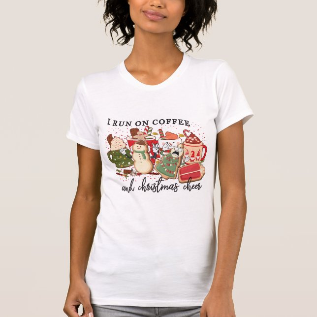 Graciosa camiseta de café de Navidades retro (Anverso)
