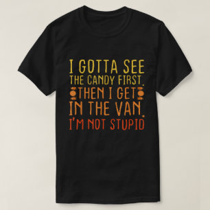 Graciosa camiseta de Candy Van Quote de Halloween