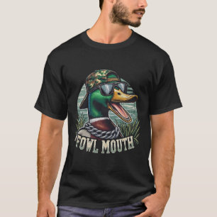 Graciosa camiseta de cazador de pato lanza cacería