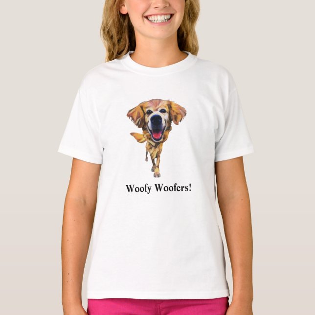 Graciosa camiseta de Chicas de Golden Retriever (Anverso)