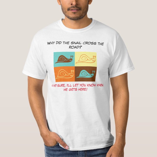 Graciosa camiseta de Chiste de caracol para papá (Anverso)