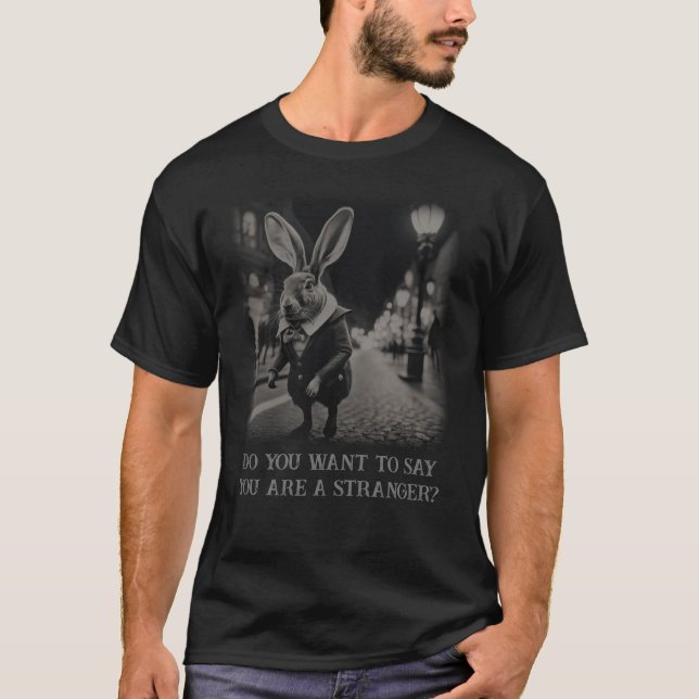 Graciosa camiseta de conejo antropomórfico (Anverso)