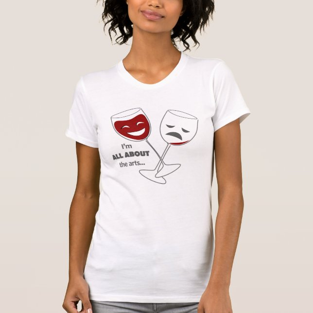 Graciosa camiseta de cristal de vino (Anverso)