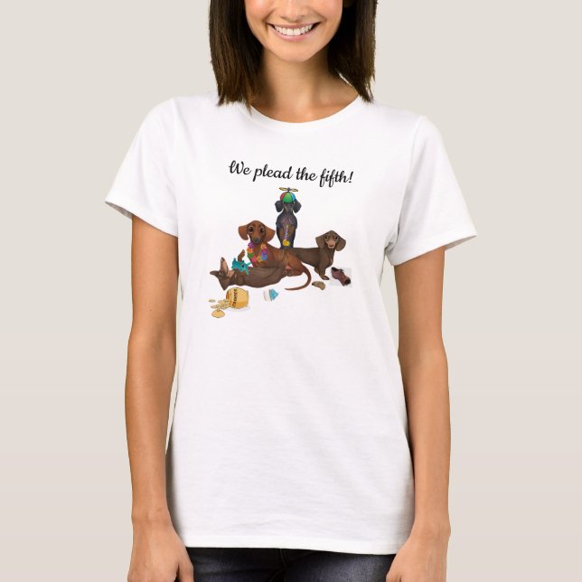 Graciosa camiseta de Dachshund (Anverso)