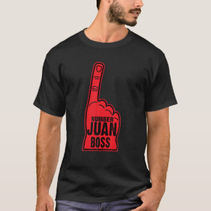 Graciosa camiseta de diseñador Juan Boss número 1