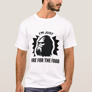 Graciosa camiseta de "Estoy aquí por la comida"