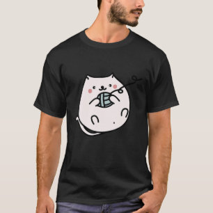 GRACIOSA CAMISETA DE GATO. BOLA DE KITTEN DE CADEN