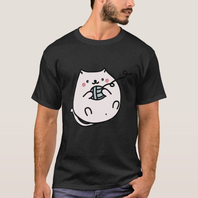 GRACIOSA CAMISETA DE GATO. BOLA DE KITTEN DE CADEN (Anverso)