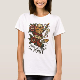 Graciosa Camiseta De Gato - "Nuestra Cattitud Al P