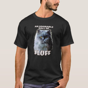 Graciosa camiseta de gato persa una bola adorable