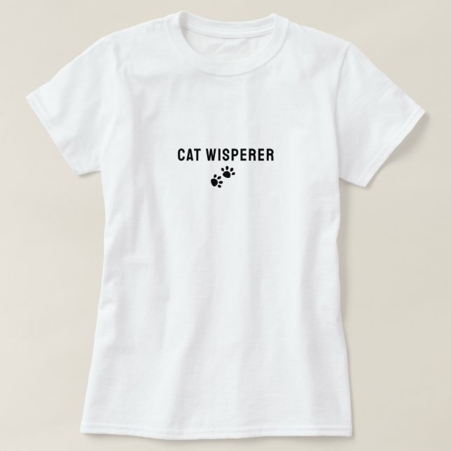 Graciosa camiseta de Gato Whisperer - Humor de Gat (Diseño del anverso)