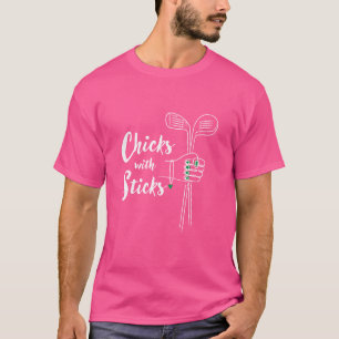 Graciosa camiseta de golf para mujeres - chicles c