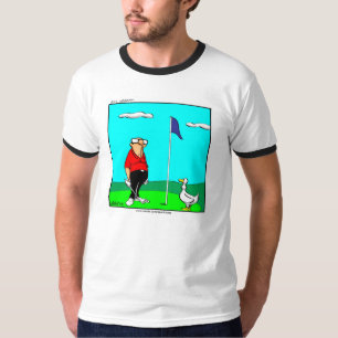 Graciosa camiseta de golfer y goose
