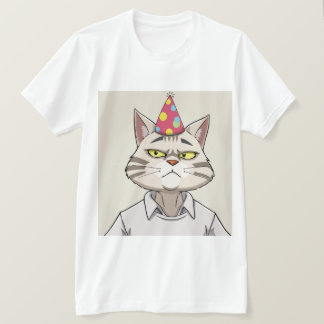 Graciosa camiseta de Gorra de Fiesta de gato - Sna