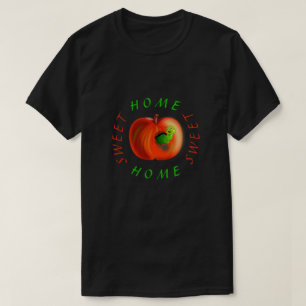 Graciosa camiseta de gusano de Apple