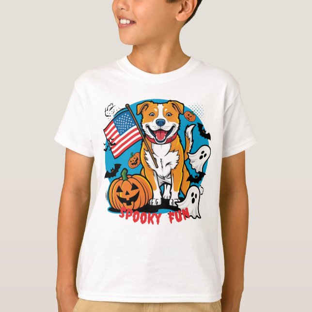 Graciosa camiseta de Halloween para adultos y niño (Anverso)