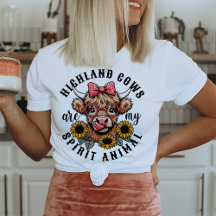 Graciosa camiseta de Highland Cow Lover