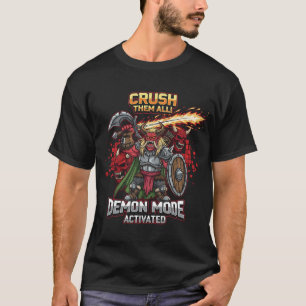 Graciosa camiseta de juego activada en modo de dem