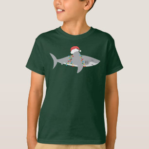 Graciosa camiseta de los Navidades tiburones