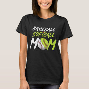 Graciosa camiseta de mamá de béisbol