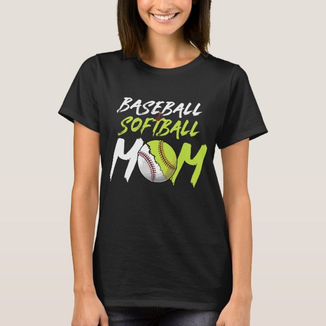 Graciosa camiseta de mamá de béisbol (Anverso)