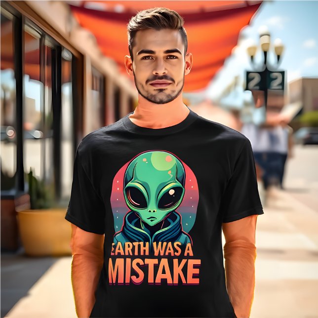 Graciosa camiseta de Meme "La Tierra fue un error" (Funny Alien Meme T-Shirt "Earth Was a Mistake")