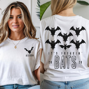 Graciosa camiseta de murciélago de Halloween para 